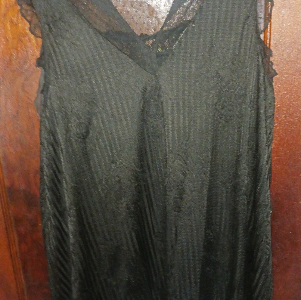 Black lace dress.